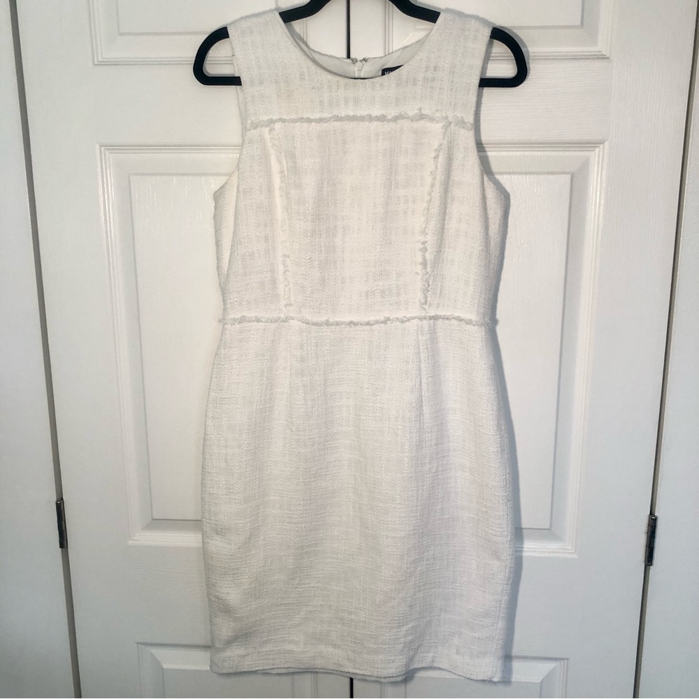 White Karl Lagerfeld Sleeveless Sheath Dress Size US 8